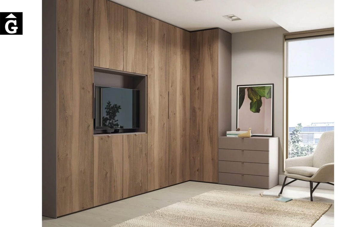 Habitació multifuncional | Detall part moble Tv | Up & Down | llits abatibles | Pràctics, saludables i segurs | Jotajotape | mobles Gifreu