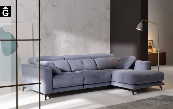 Sofà Chaise longue relax elèctric Julia | Bobbio | Sofàs a mida | grans | llargs | Moderns | Modulars | Per a casa | Comprar sofà | mobles Gifreu | Botiga | Distribuïdor Girona