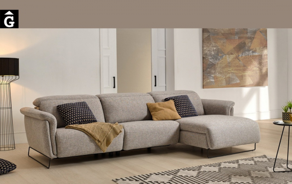Sofà chaise longue relax elèctric Ashley | Molt confortable | Bobbio | Sofàs a mida | grans | llargs | Moderns | Modulars | Per a casa | Comprar sofà | mobles Gifreu | Botiga | Distribuïdor Girona