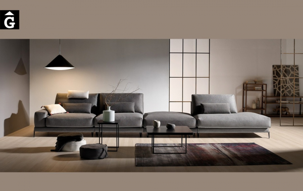 Sofà llarg amb mòdul terminal Beatrice| Bobbio | Sofàs a mida | grans | llargs | Moderns | Modulars | Per a casa | Comprar sofà | mobles Gifreu | Botiga | Distribuïdor Girona