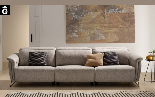 Sofà llarg relax elèctric Ashley | 3 seients amb motor | Bobbio | Sofàs a mida | grans | llargs | Moderns | Modulars | Per a casa | Comprar sofà | mobles Gifreu | Botiga | Distribuïdor Girona