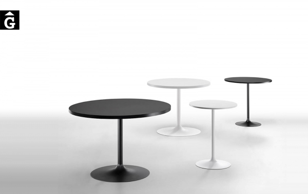 Taules rodones peu central Infinity | Sobre crystalceramic | MIDJ |Taules i cadires de disseny actual | modern i conservador| casual i elegant | mobles Gifreu | Productes de qualitat