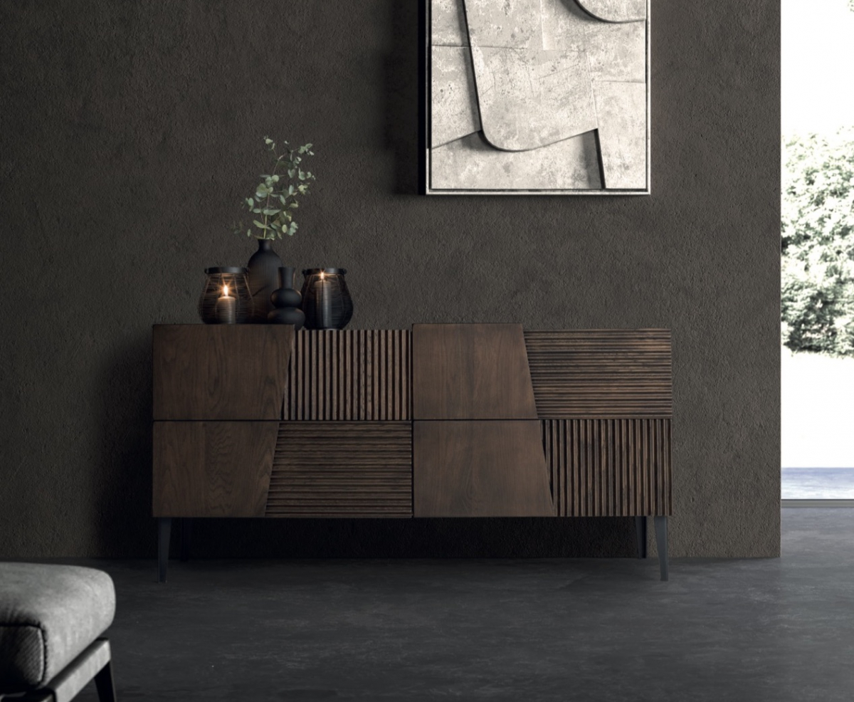 Còmoda en roure Iron Black