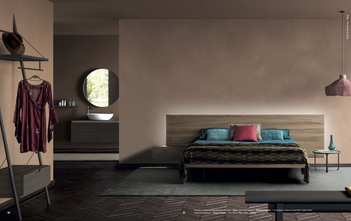 Habitació llit gran sospès Capçalera Zen