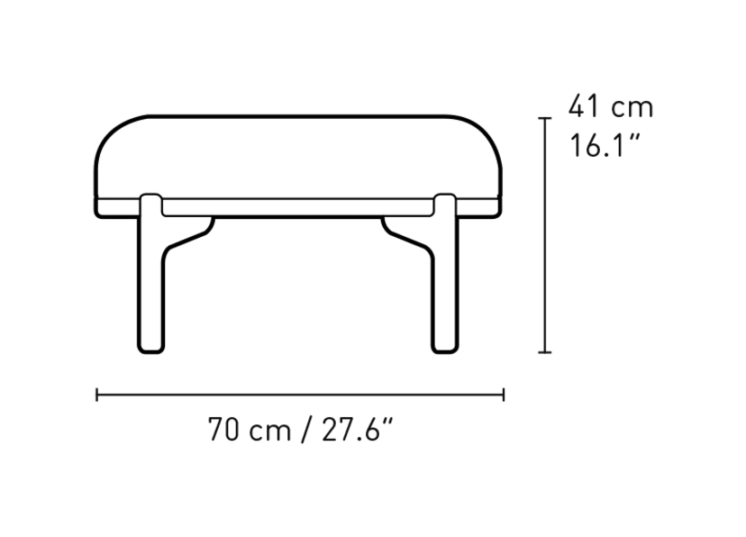 Puf Sideways RF1903F - dimensions