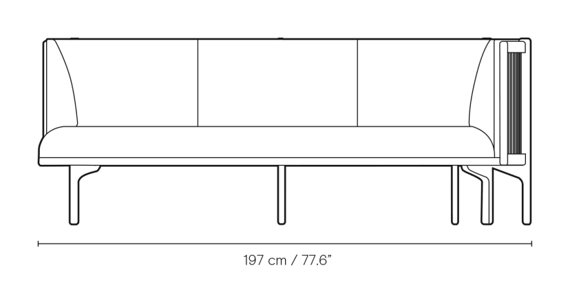 Sofà Sideways RF1903R - dimensions