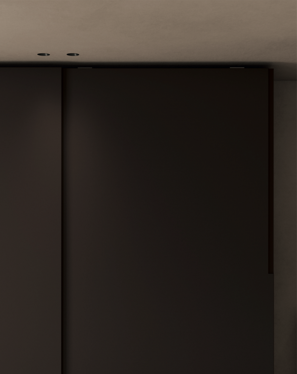 Armari de portes corredisses color brownie