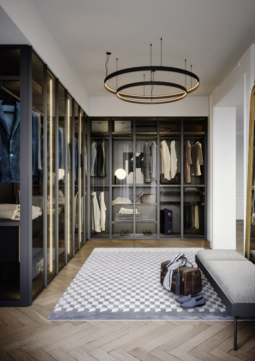 Armari raconer Perry - portes totes de vidre