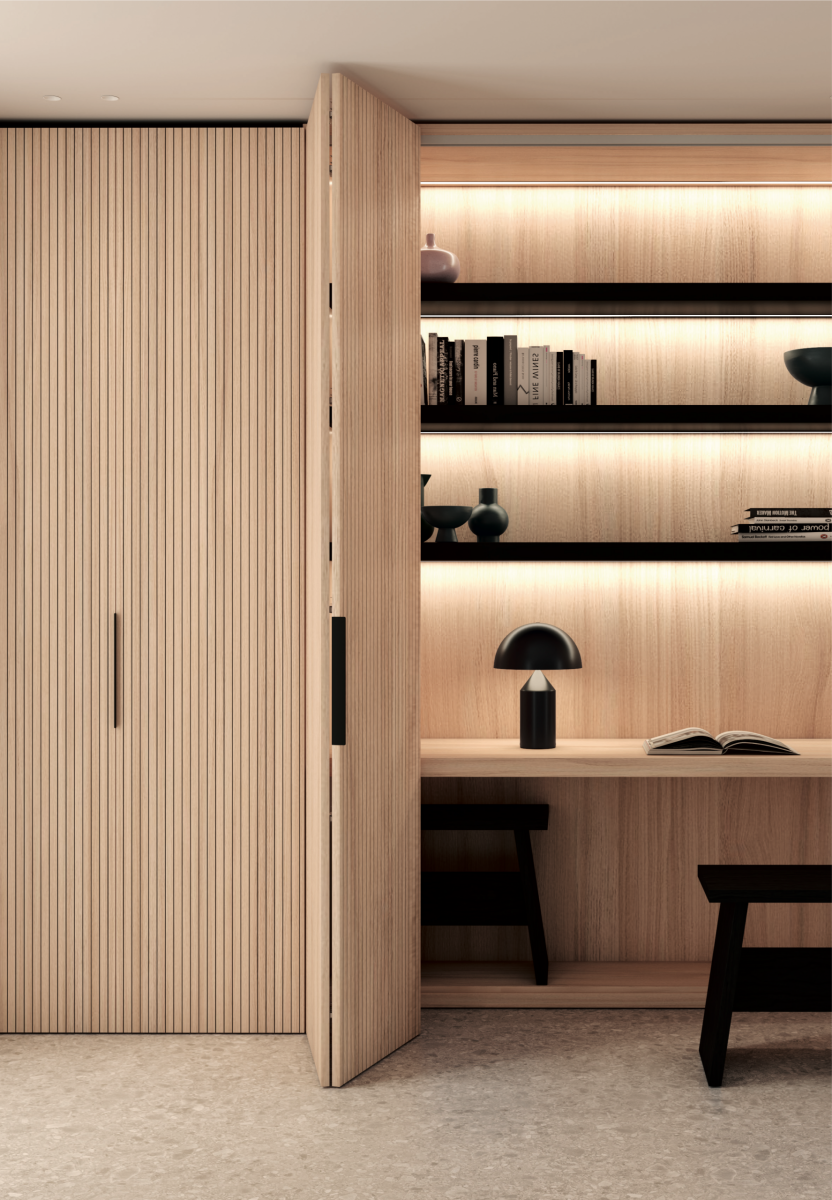 Armari amb portes plegables escriptori